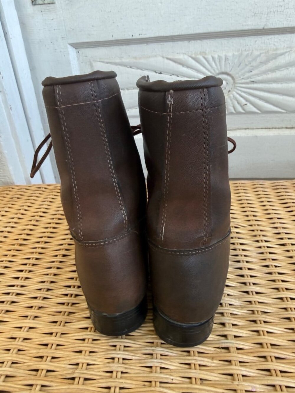 Vintage 70s Brown Bronco Kiltie Lace UP Roper Boots Womens size 4 - Picture 4 of 15